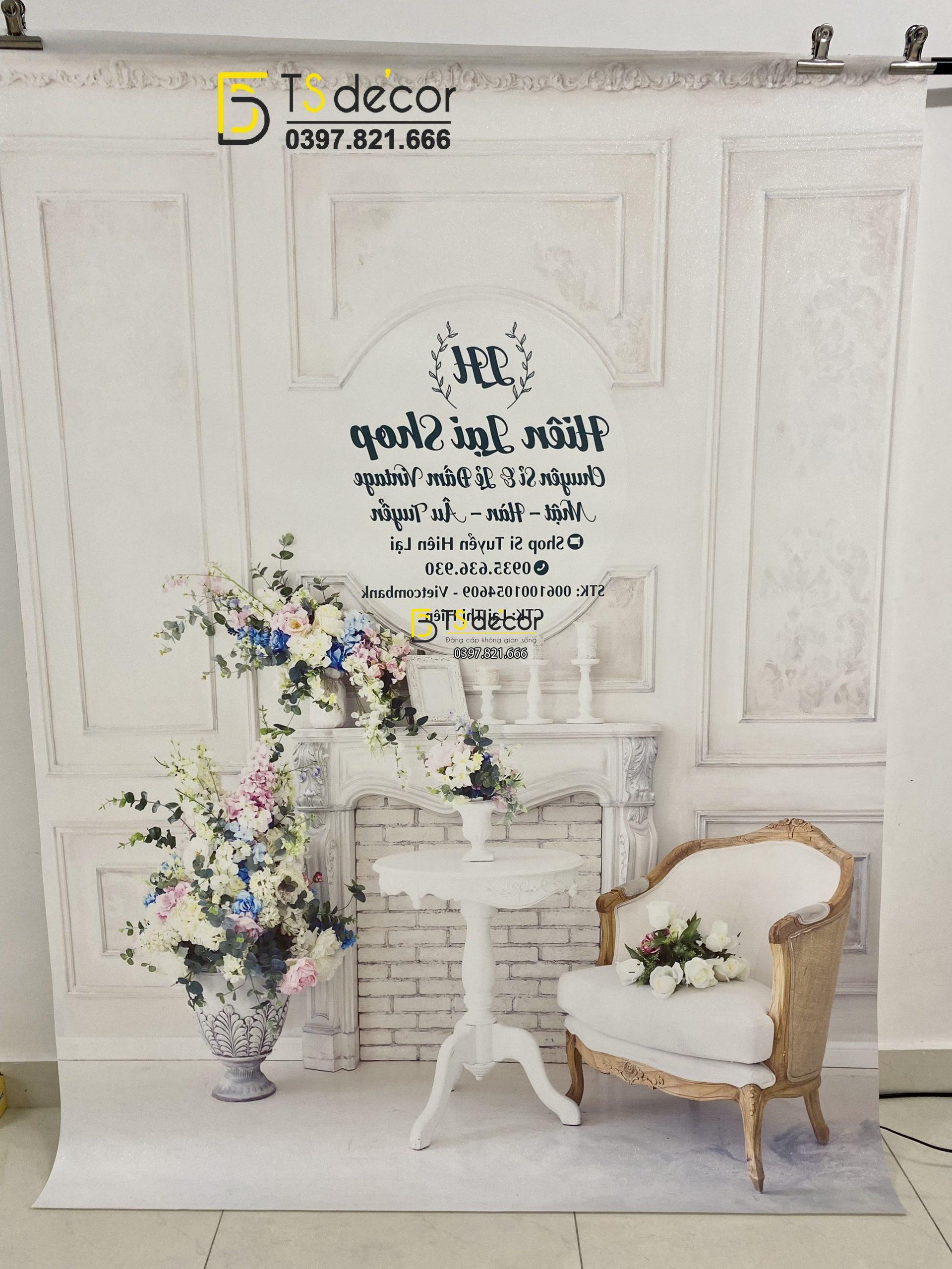 Phông Nền Livestream Chụp Ảnh Phong Cách Hoàng Gia 3D 5D Mã P219