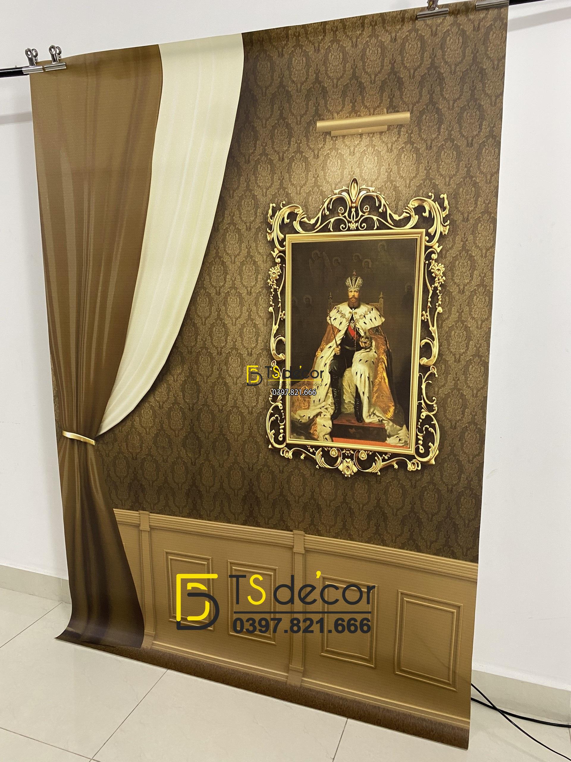 Phông Nền Livestream Chụp Ảnh Cổ Điển Hoàng Gia 3D 5D Mã P311