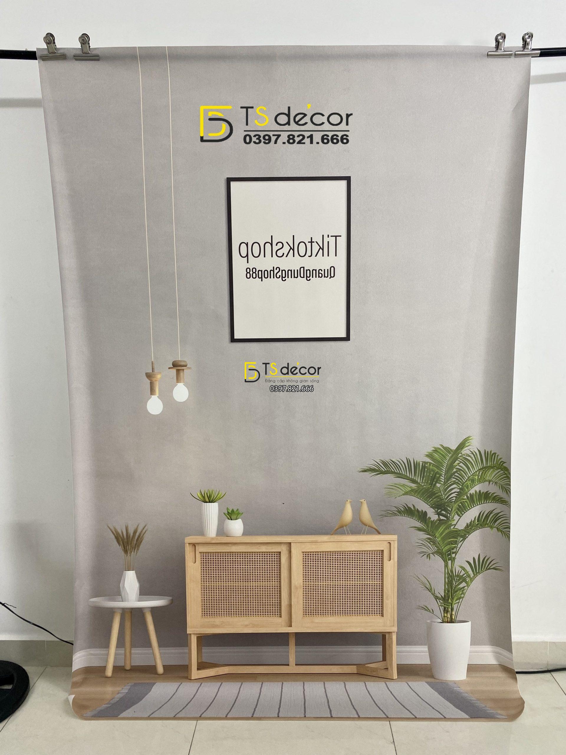 Phông Nền Livestream Chụp Ảnh Hiện Đại 3D 5D Mã P359