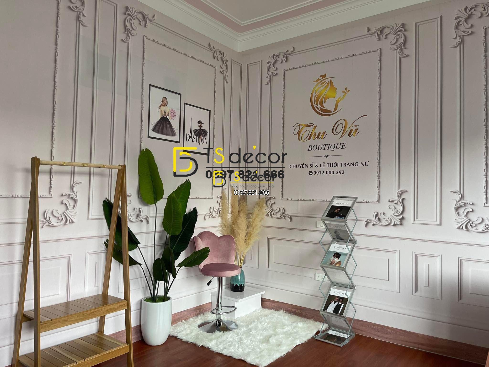 Phông Nền Livestream Chụp Ảnh Phào Chỉ Tân Cổ Điển 3D 5D Mã P197