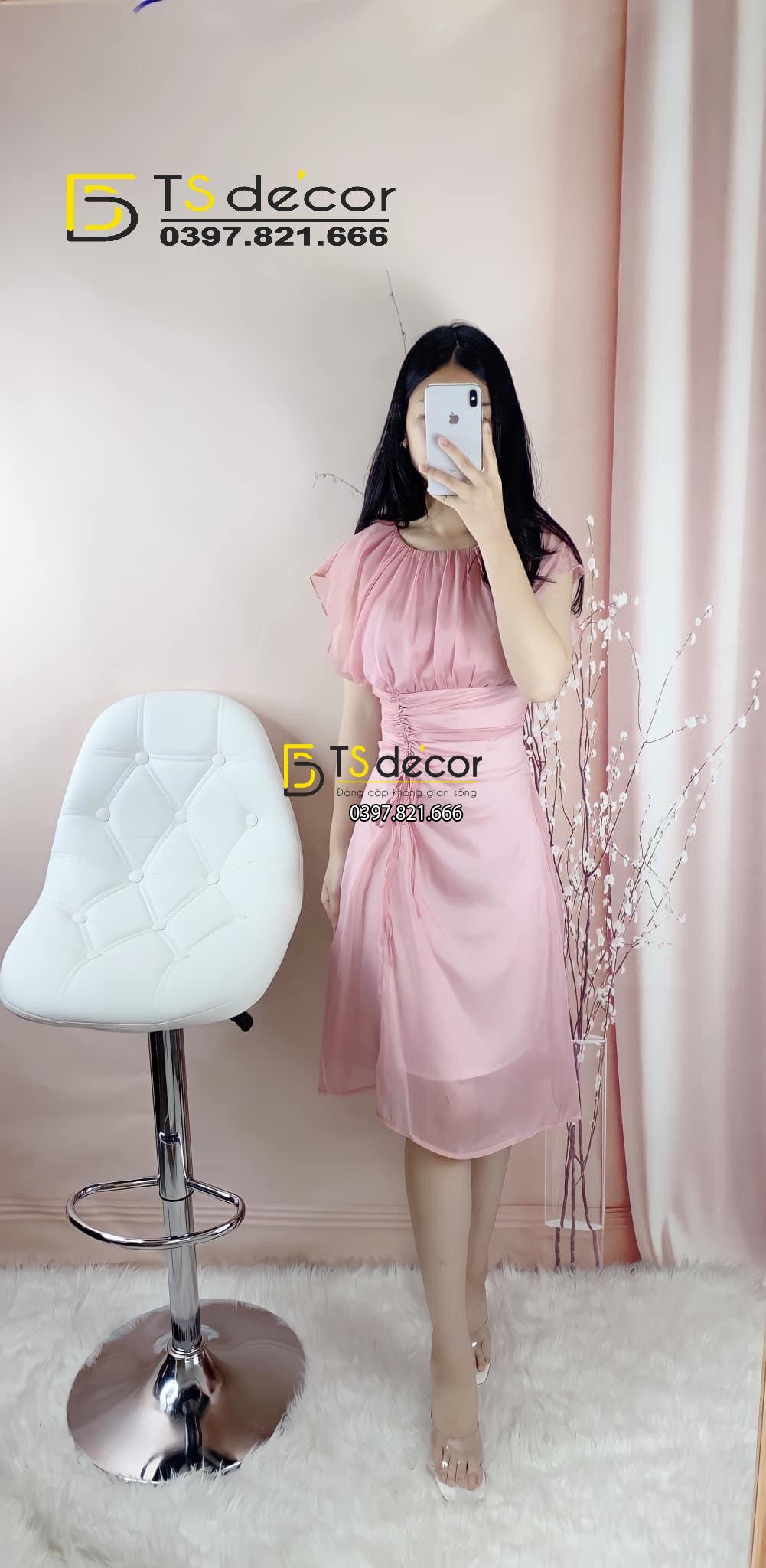 Phông Nền Livestream Chụp Ảnh Tường Hồng Có Rèm 3D 5D Mã P232