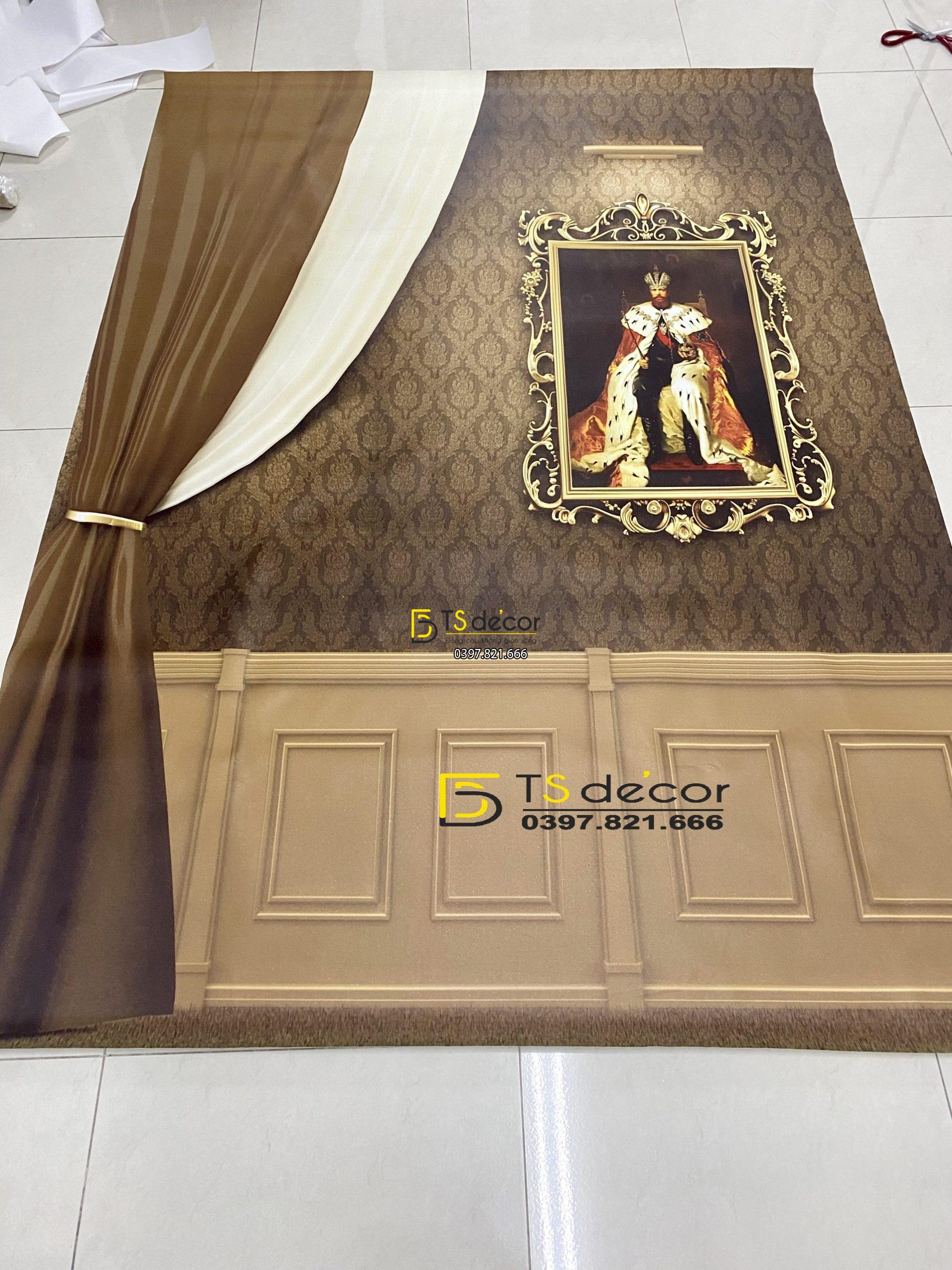 Phông Nền Livestream Chụp Ảnh Cổ Điển Hoàng Gia 3D 5D Mã P311