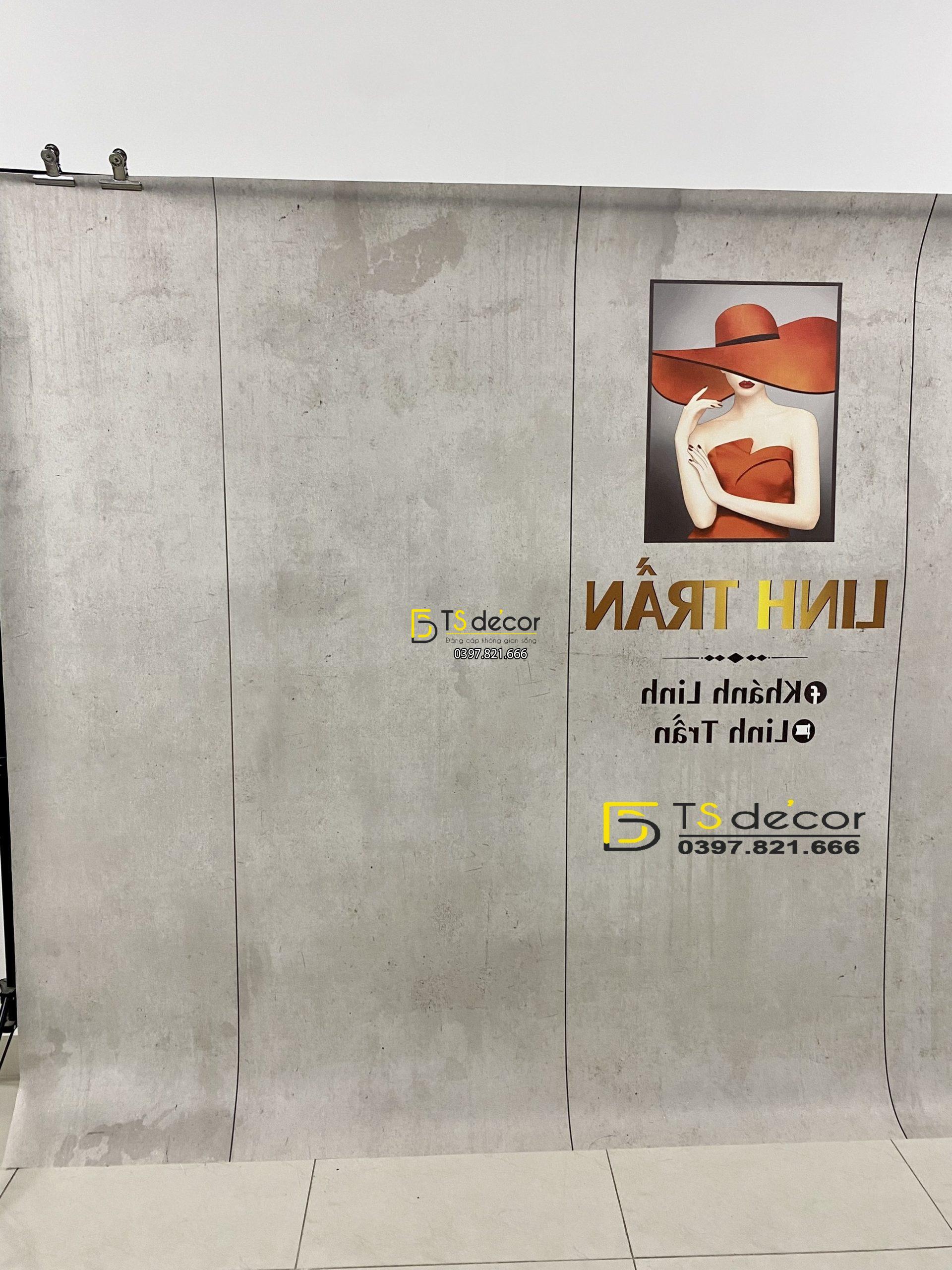 Phông Nền Livestream Chụp Ảnh Tường Xám Xi Măng 3D 5D Mã P371