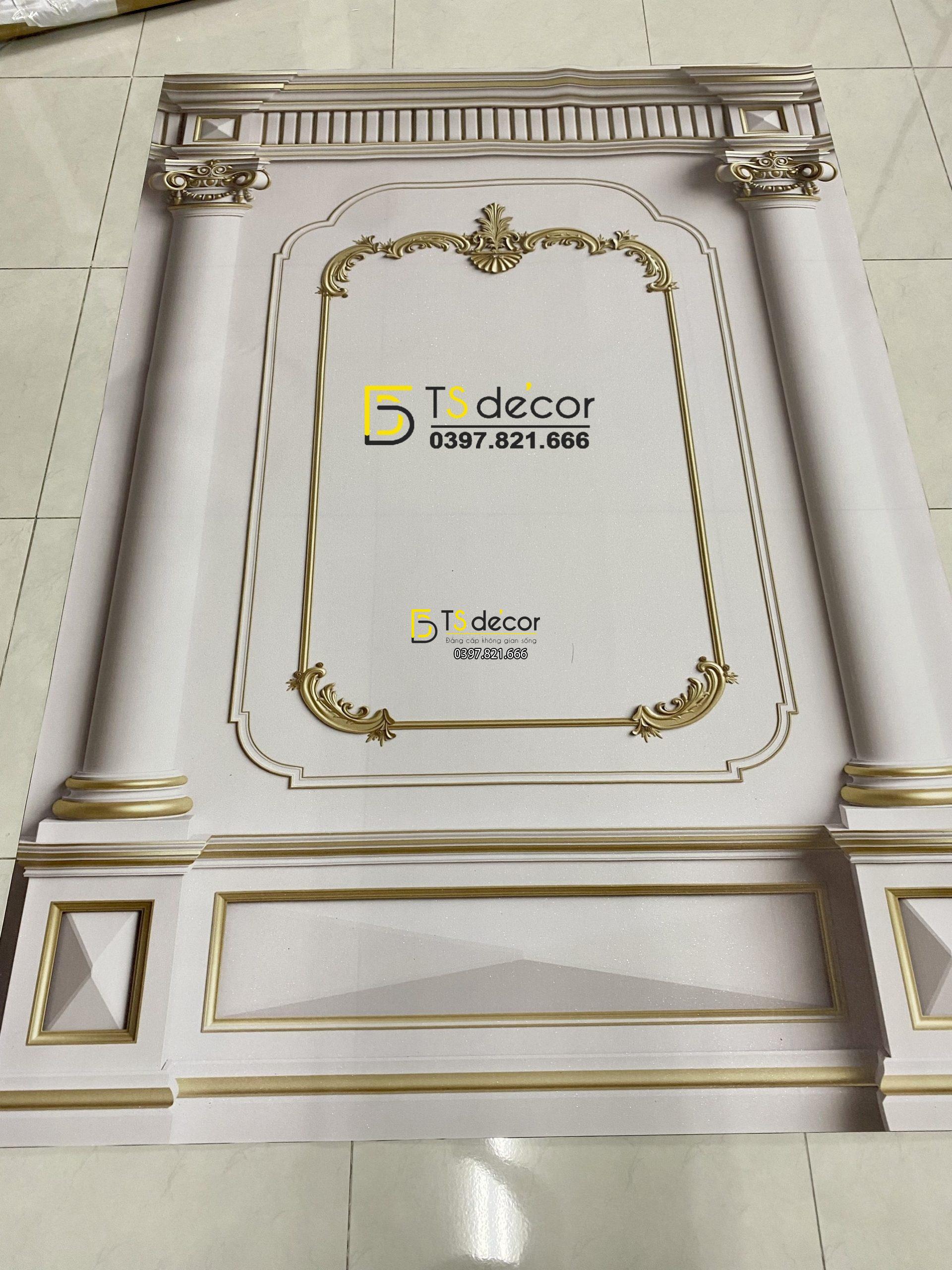 Phông Nền Livestream Chụp Ảnh Phào Chỉ Tân Cổ Điển 3D 5D Mã P195