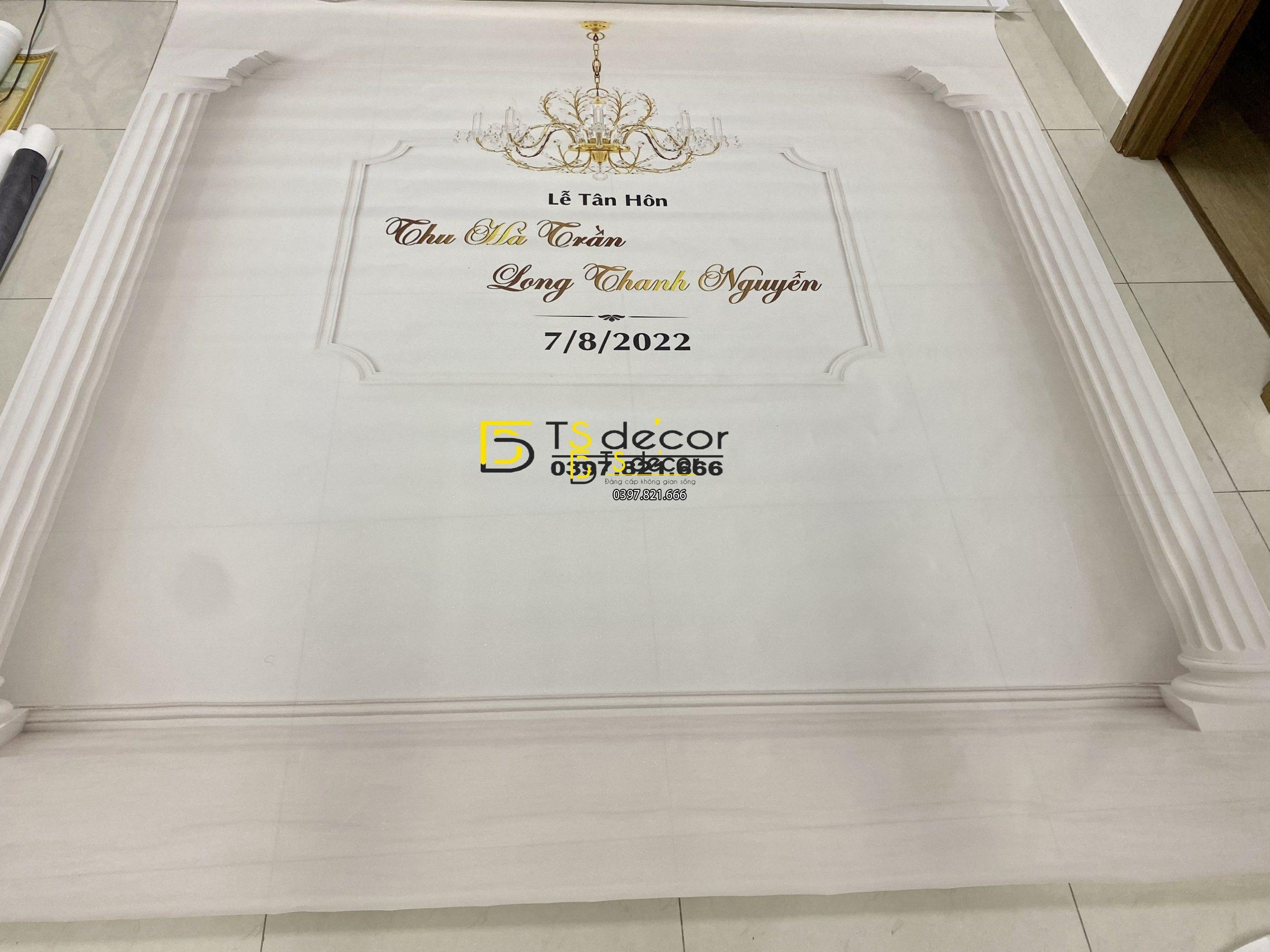 Phông Nền Livestream Chụp Ảnh Hiện Đại 3D 5D Mã P361