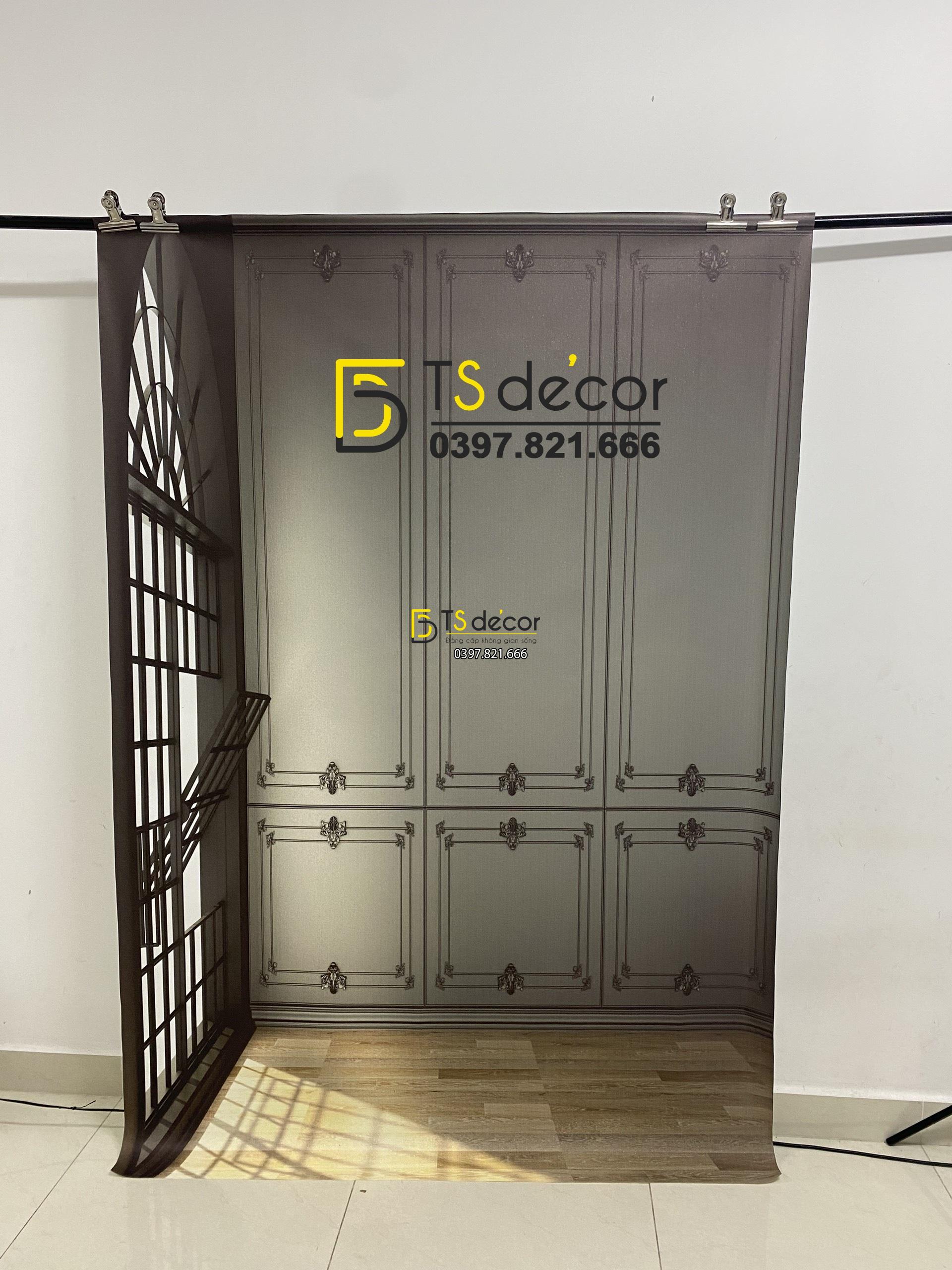 Phông Nền Livestream Chụp Ảnh Giả Góc Màu Trầm 3D 5D Mã P302