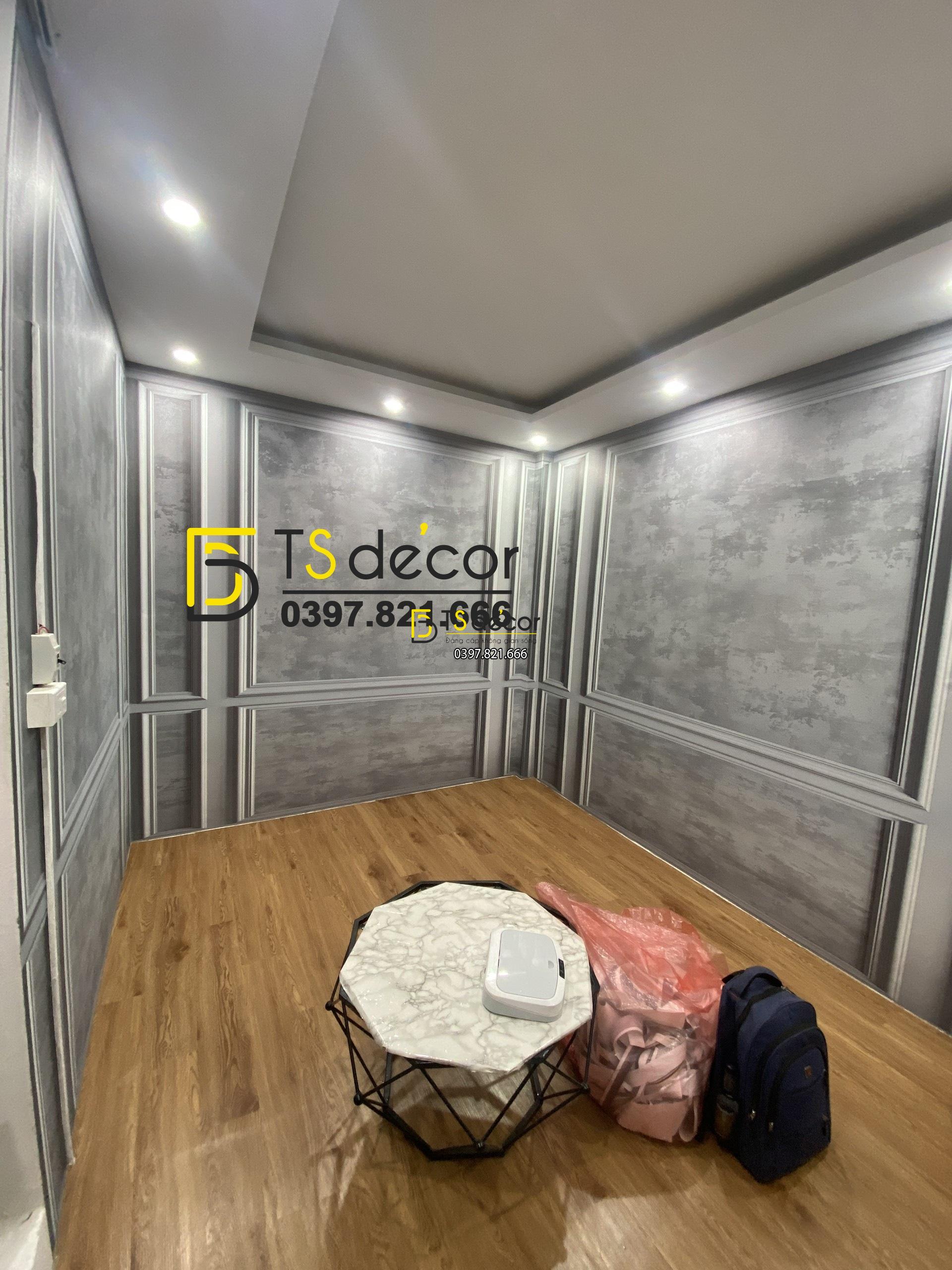 Phông Nền Livestream Chụp Ảnh Xám Xi Măng Phào Chỉ 3D 5D Mã P257