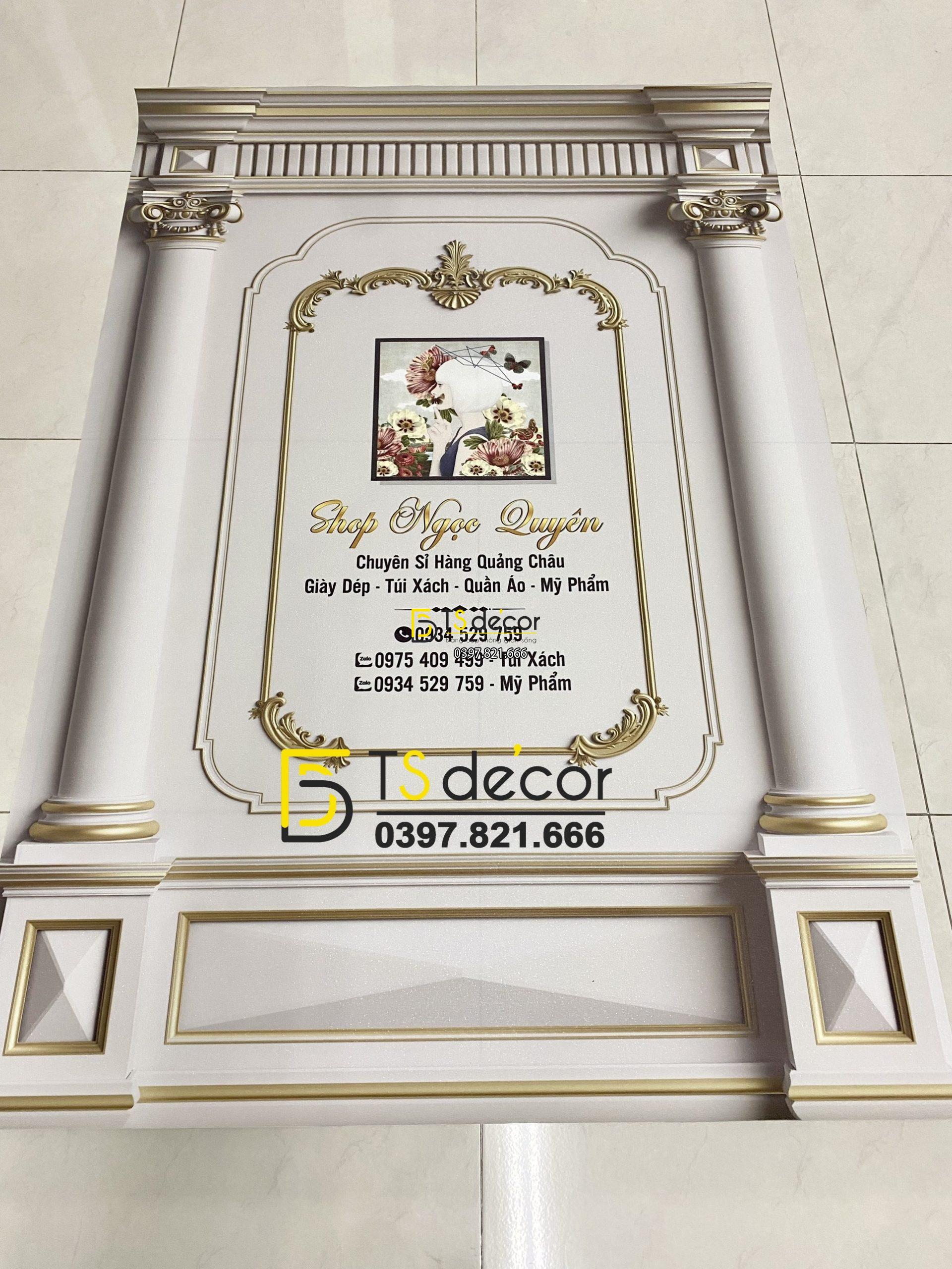 Phông Nền Livestream Chụp Ảnh Phào Chỉ Tân Cổ Điển 3D 5D Mã P195