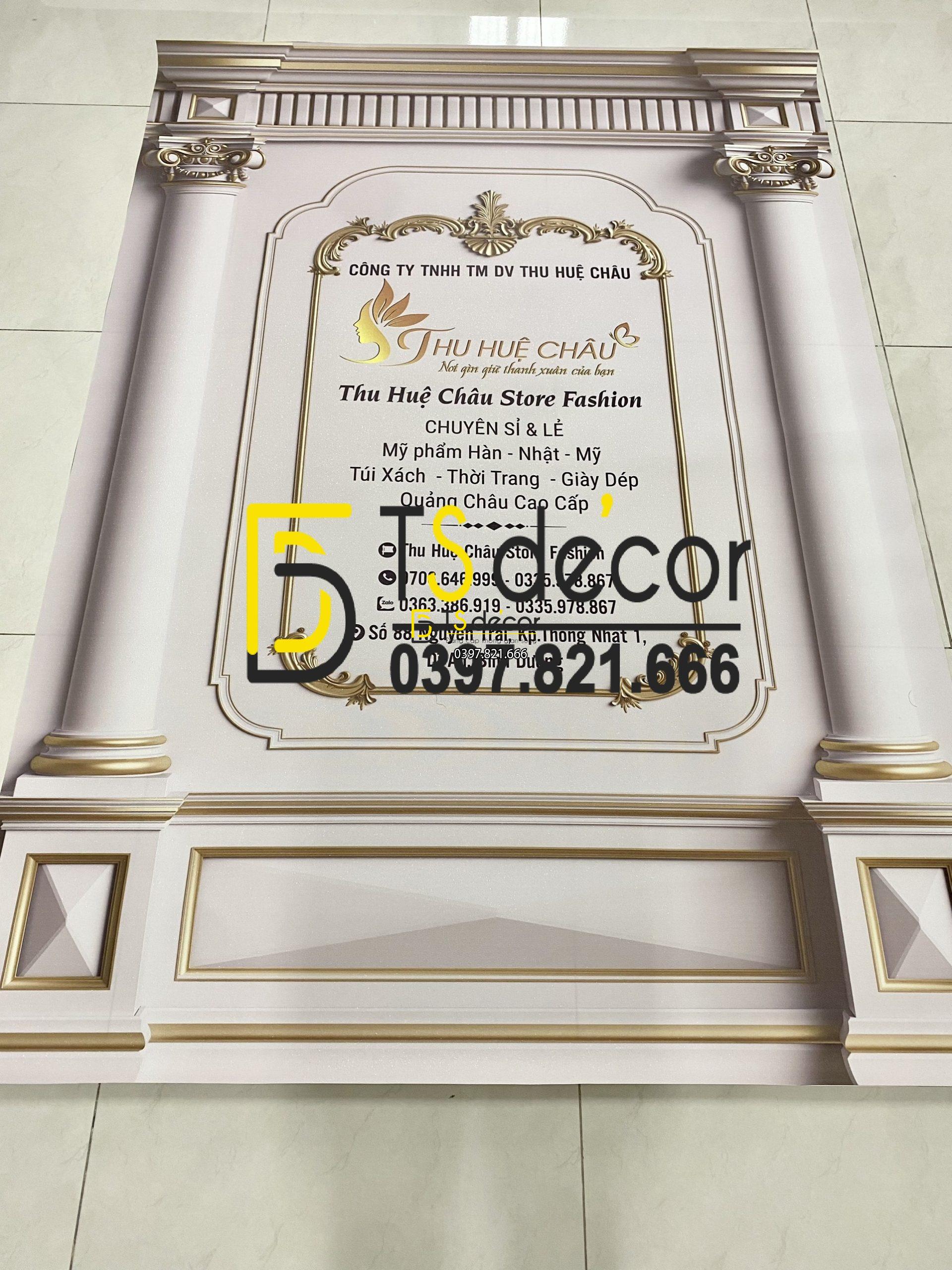 Phông Nền Livestream Chụp Ảnh Phào Chỉ Tân Cổ Điển 3D 5D Mã P195