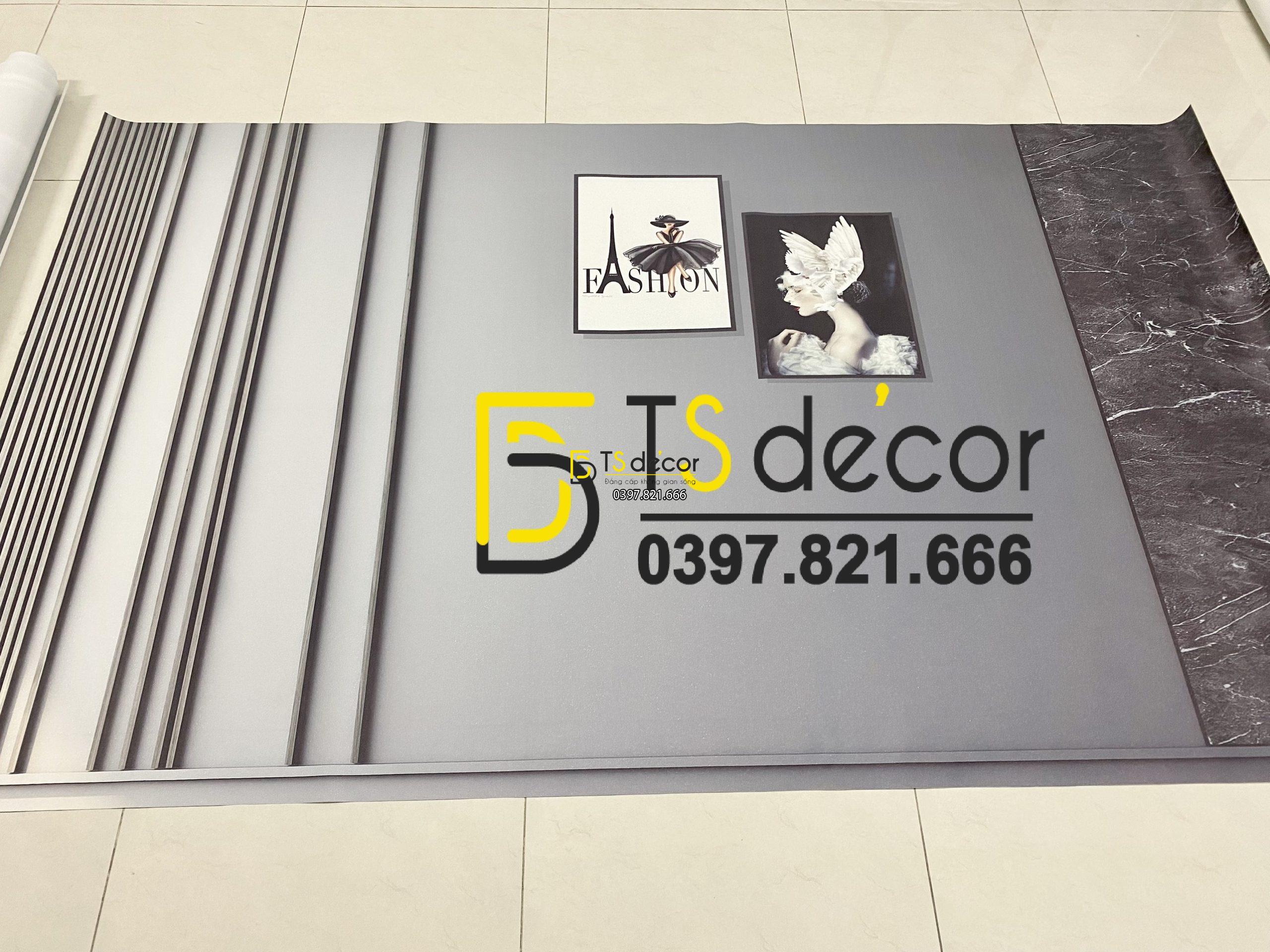 Phông Nền Livestream Chụp Ảnh Xám Xi Măng Có Khung Ảnh 3D 5D Mã P259