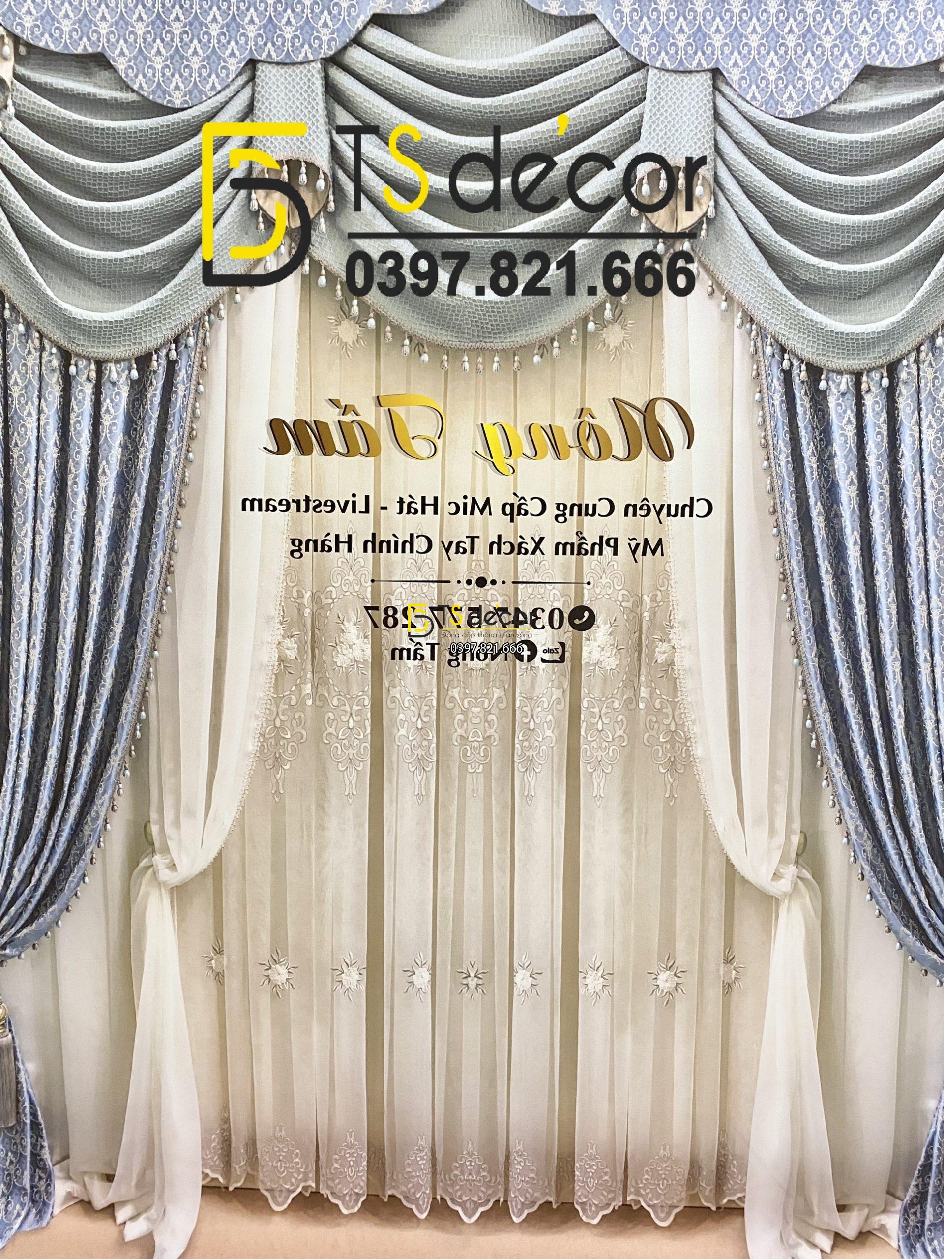 Phông Nền Livestream Chụp Ảnh Rèm Cửa Hoàng Gia 3D 5D Mã P380