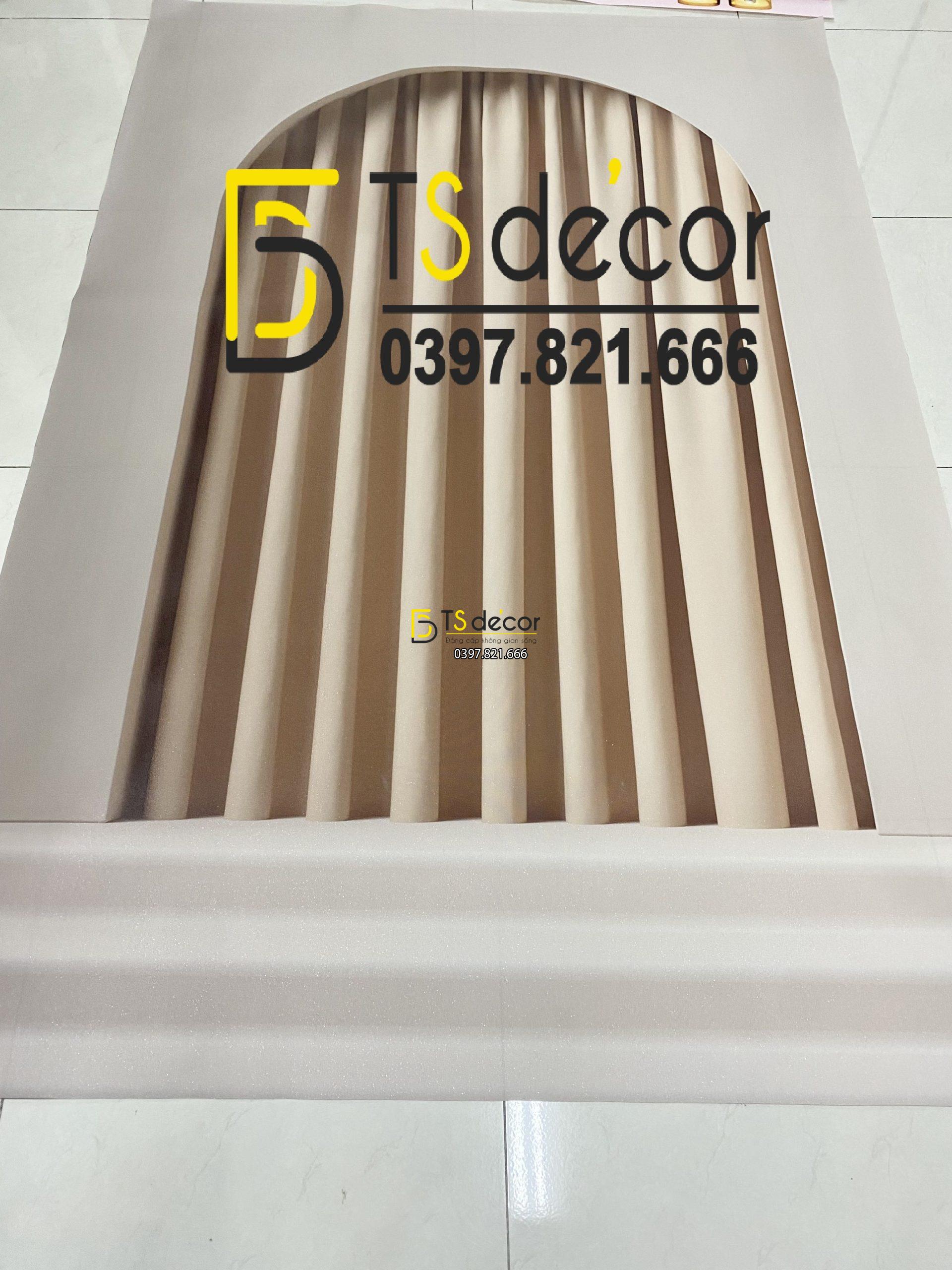 Phông Nền Livestream Chụp Ảnh Cổng Vòm Có Rèm 3D 5D Mã P244