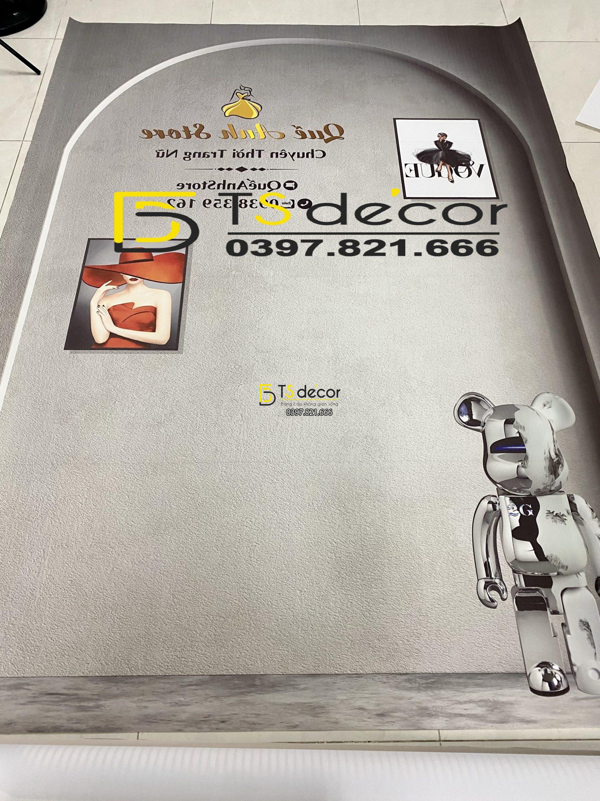 Phông Nền Livestream Chụp Ảnh Xám Xi Măng Cổng Vòm 3D 5D Mã P264A