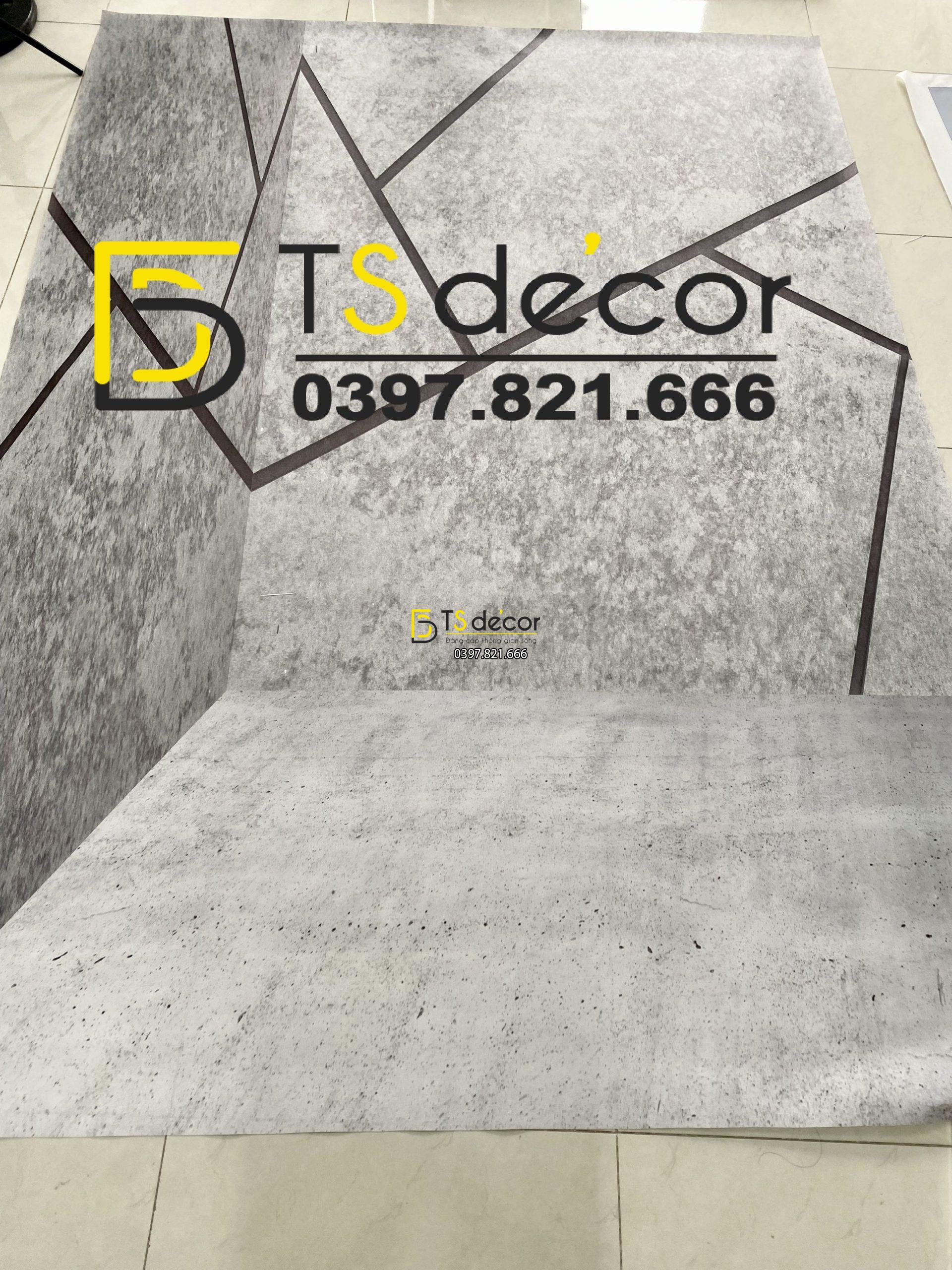 Phông Nền Livestream Chụp Ảnh Tường Xám Xi Măng Giả Góc 3D 5D Mã P328A