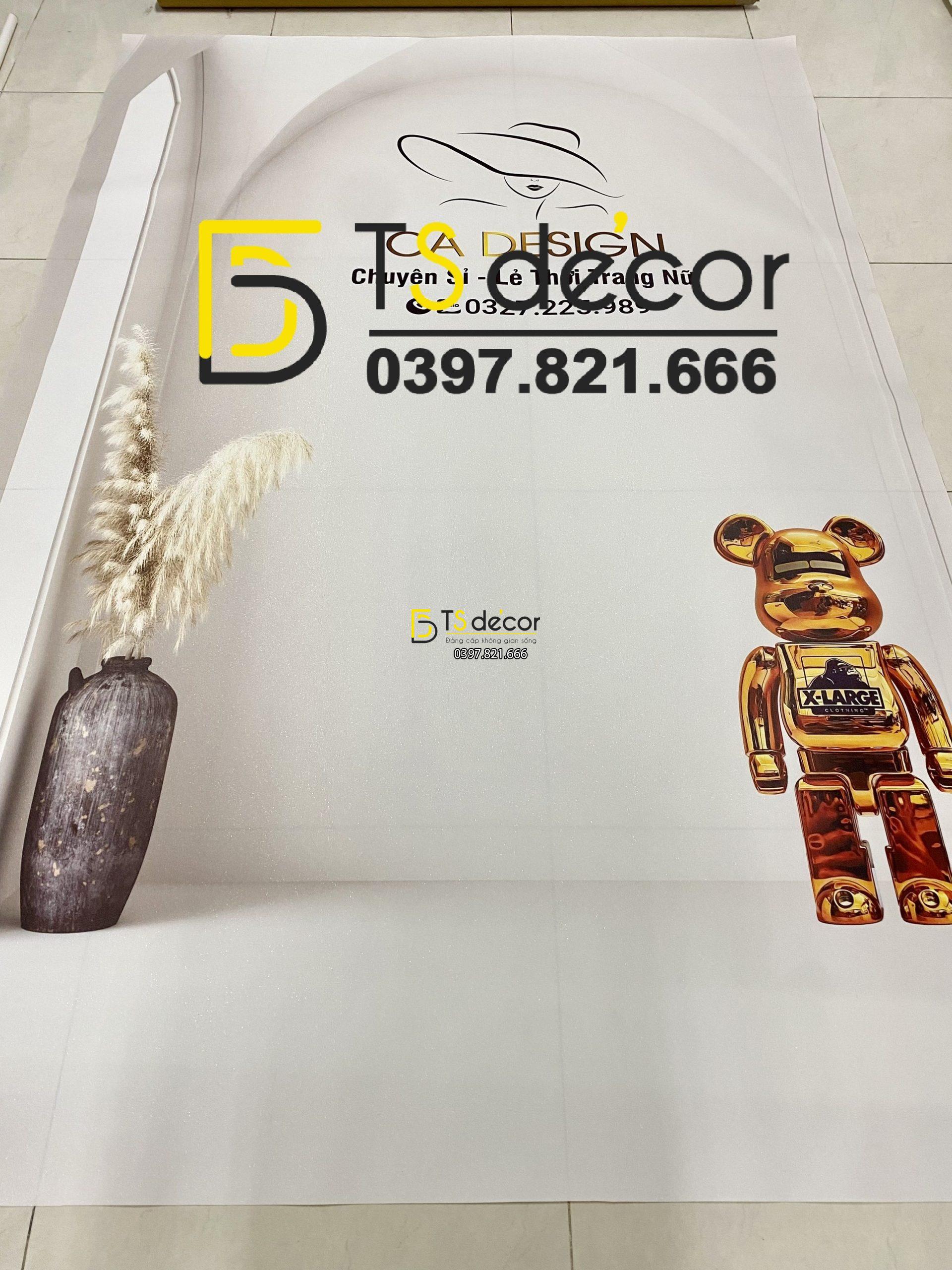 Phông Nền Livestream Chụp Ảnh Giả Góc Có Bình Hoa 3D 5D Mã P252