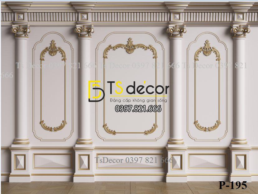 Phông Nền Livestream Chụp Ảnh Phào Chỉ Tân Cổ Điển 3D 5D Mã P195