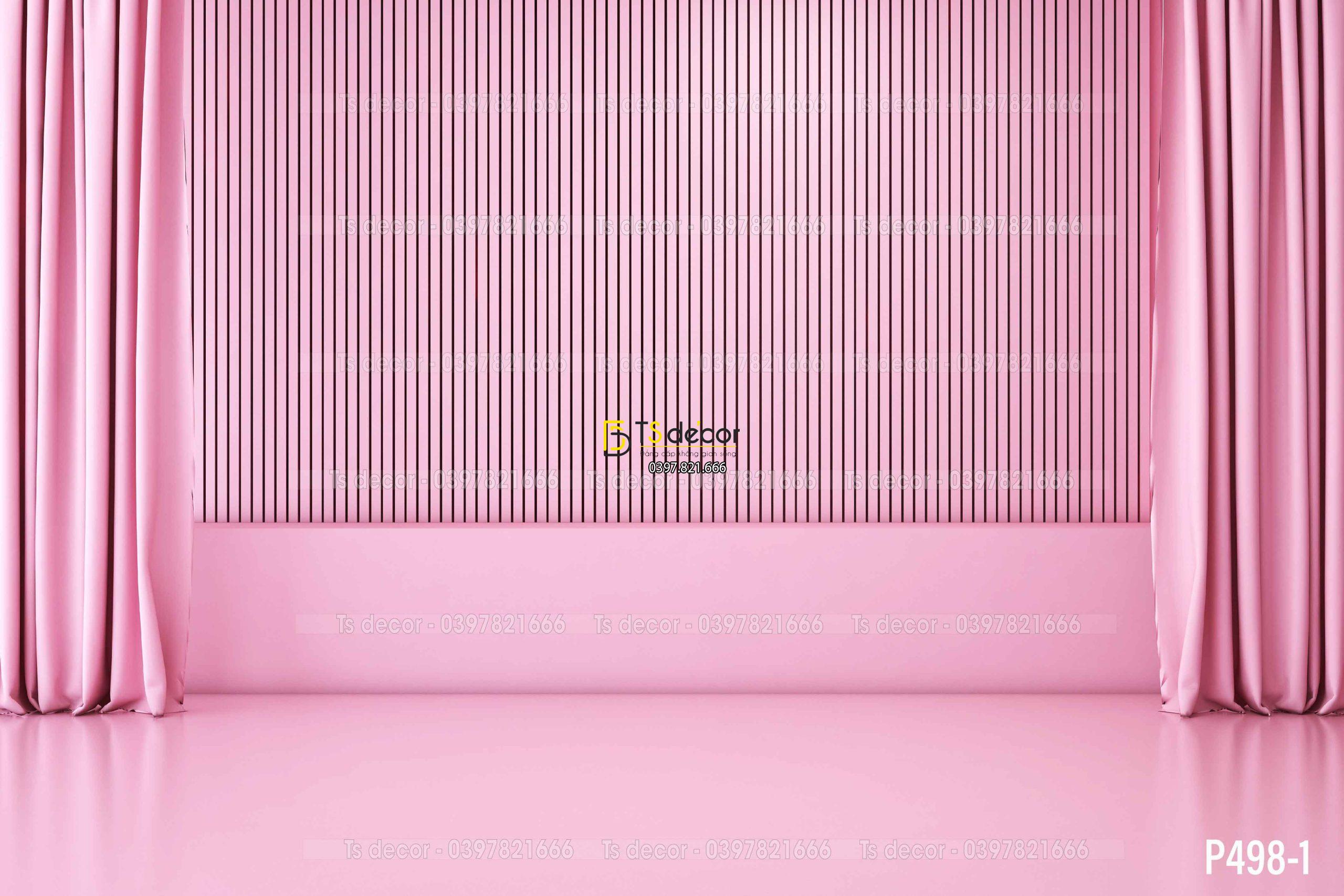 Phông Nền Livestream Chụp Ảnh Trang Trí Nền Tường Có Rèm 3D 5D Mã P498