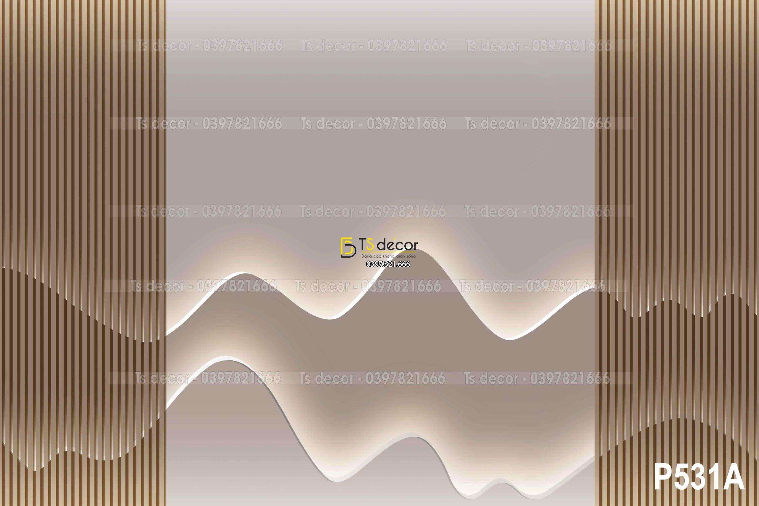 Phông Nền Livestream Chụp Ảnh Lam Sóng Hiện Đại 3D 5D Mã P531