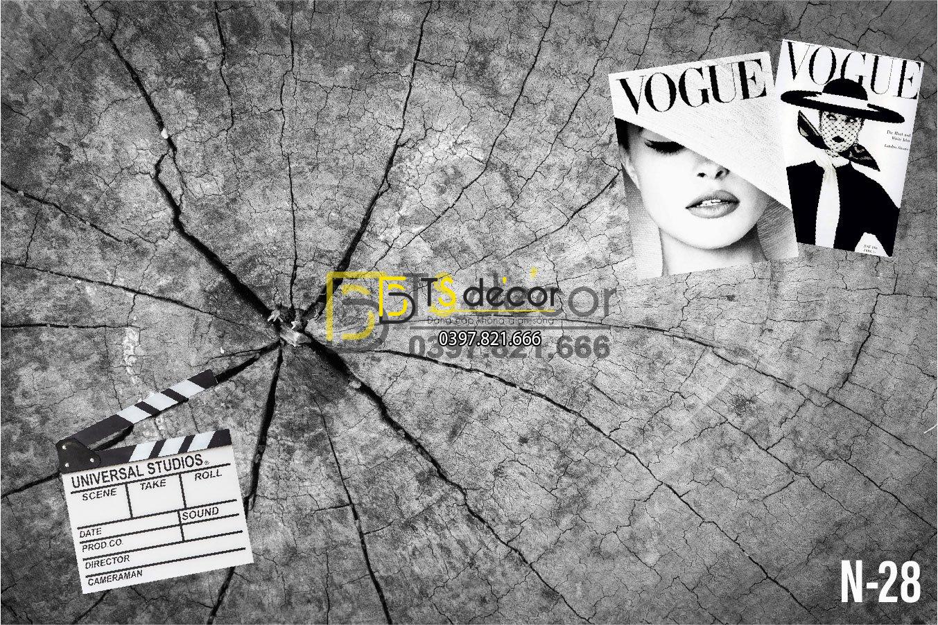 Phông nền giả gỗ chụp hình sản phẩm, chất liệu canvas cao cấp N-28