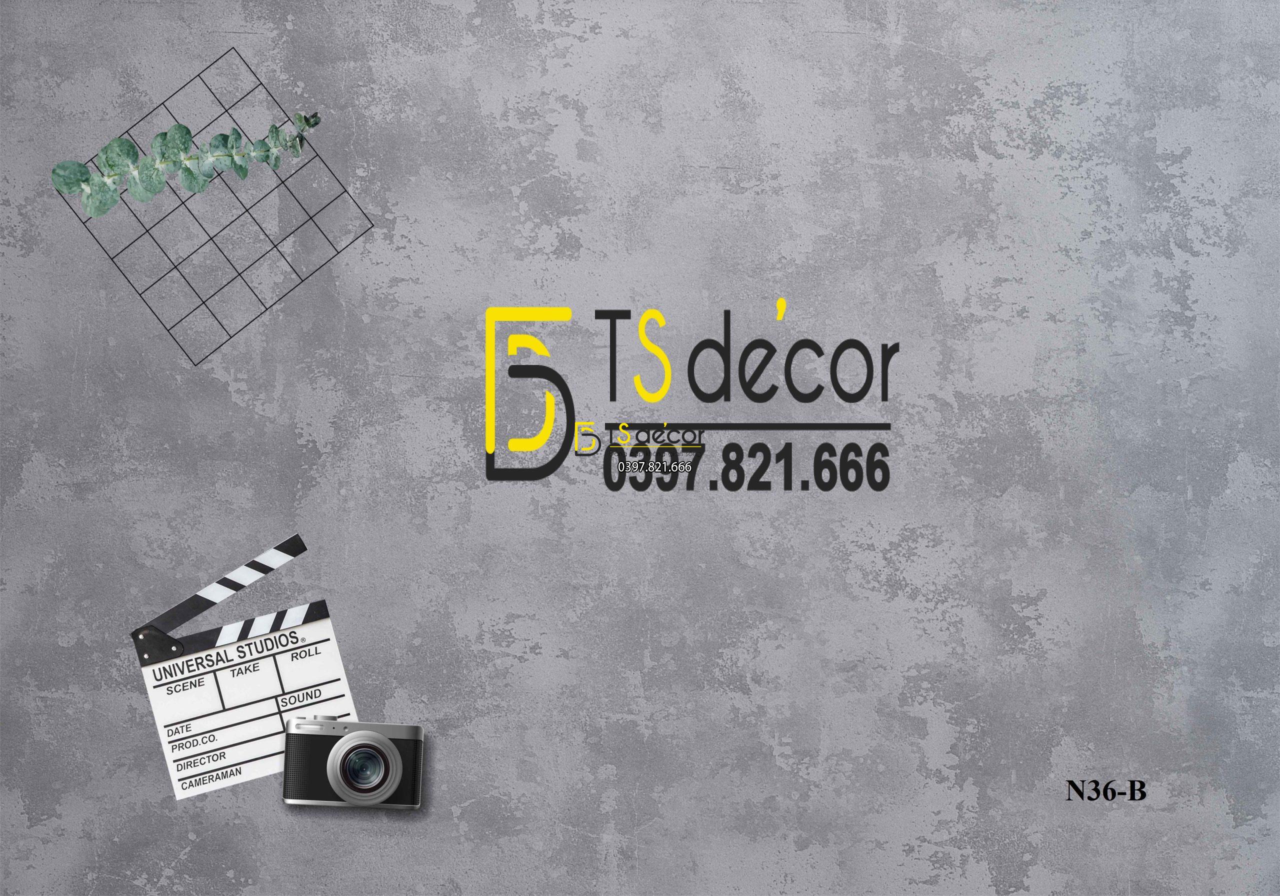 Phông nền Chụp Ảnh Sản Phẩm Nền Xám Xi Măng , Chất Liệu Cao Cấp N36-B