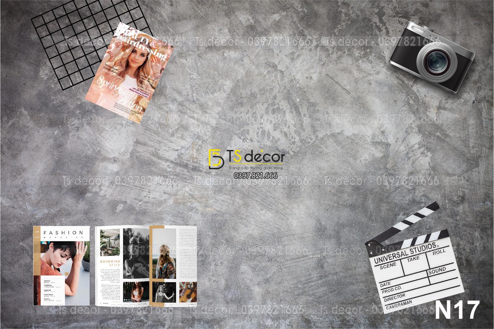Thảm chụp hình sản phẩm nền xám xi măng cao cấp N17