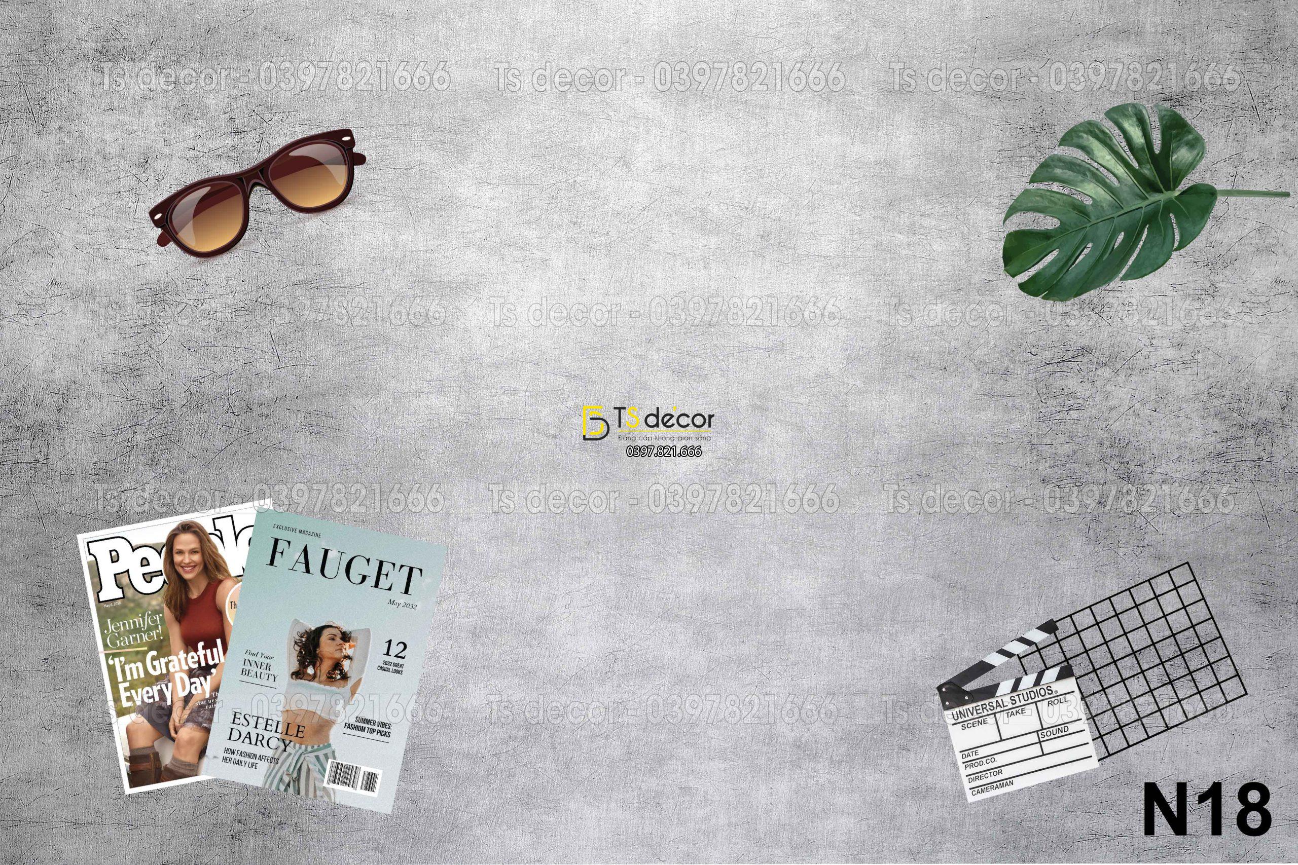 Thảm chụp hình sản phẩm nền xám xi măng cao cấp N18-01