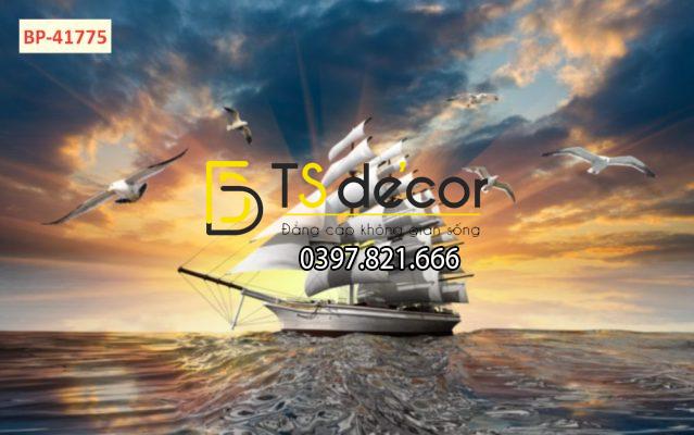 tranh-dan-tuong-3d-thuan-buom-xuoi-gio-hoang-hon