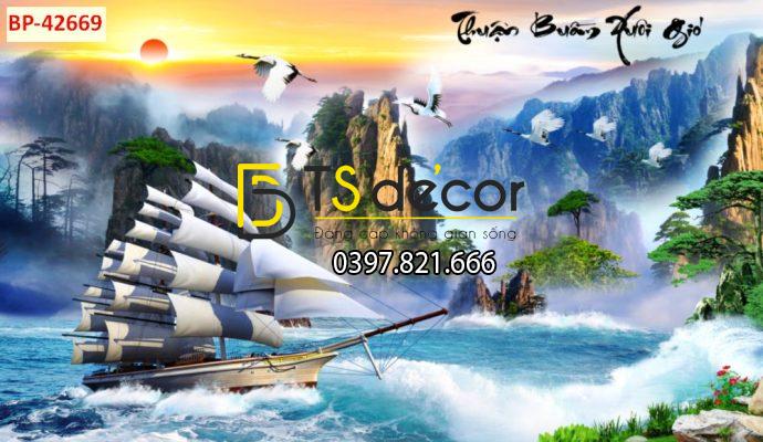 tranh-dan-tuong-phong-canh-thuan-buom-xuoi-gio
