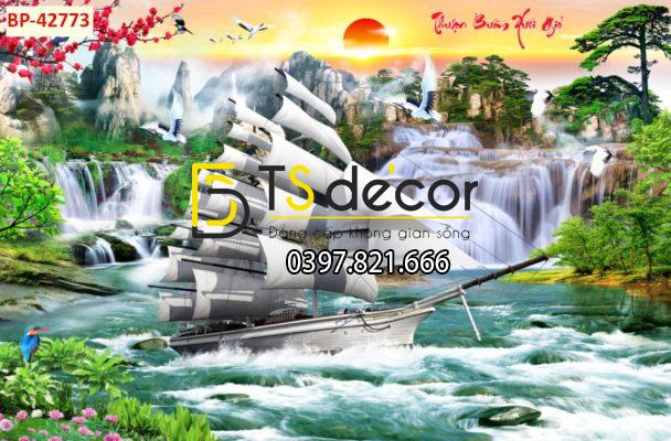 tranh-dan-tuong-phong-canh-thuan-buom-xuoi-gio