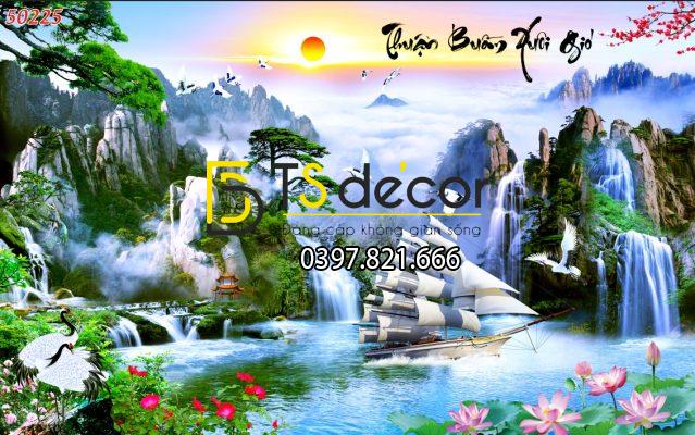 tranh-dan-tuong-phong-canh-thuan-buom-xuoi-gio