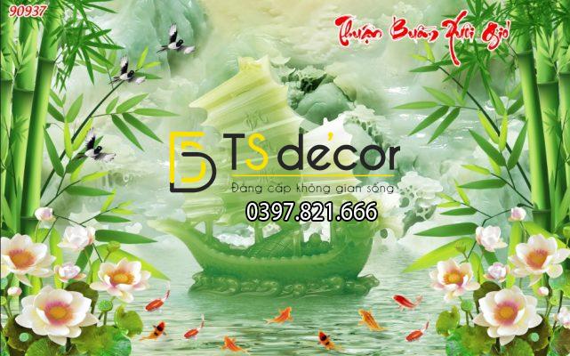 tranh-dan-tuong-5d-thuan-buom-xuoi-gio-gia-ngoc