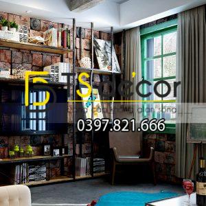 Giấy Dán Tường 3D Giả Gỗ Có Hoa Văn Phong Cách Vintage – 3D044 - Ảnh 6