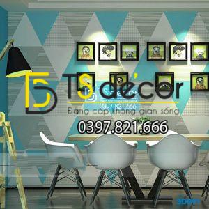 Giấy Dán Tường Họa Tiết Hình Học Tam Giác 3D091 - Ảnh 2
