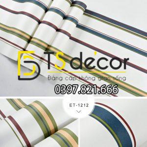 Giấy Dán Tường Sọc Dọc Hiện Đại Đơn Giản 3D058 - Ảnh 3