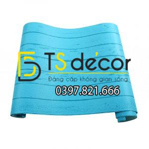 Giấy Dán Tường Giả Ván Gỗ Xanh Nước Biển 3D065 - Ảnh 2