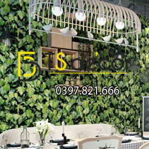 Giấy Dán Tường Lá Cây Retro Ivy Cho Nhà Hàng Quán Ăn 3D125 - Ảnh 5