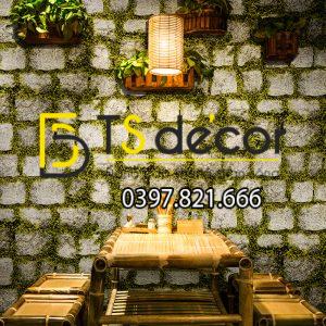 Giấy Dán Tường Giả Đá Xen Rêu Xanh 3D179 - Ảnh 5