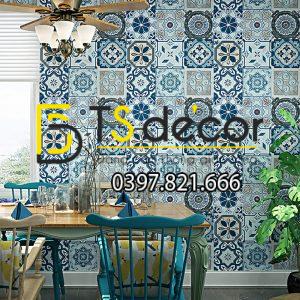 Giấy Dán Tường Giả Gạch Men Phong Cách Bohemian 3D180 - Ảnh 6