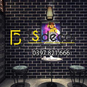 Giấy Dán Tường Giả Gạch Đen Đỏ Độc Đáo 3D191 - Ảnh 8