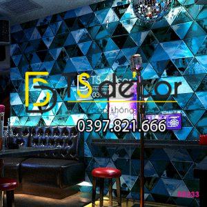 Giấy Dán Tường Giả Kính Thủy Tinh Phòng Hát Karaoke 3D233 - Ảnh 7