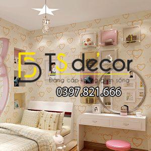 Giấy dán tường trái tim lãng mạn 3D286 - Ảnh 4