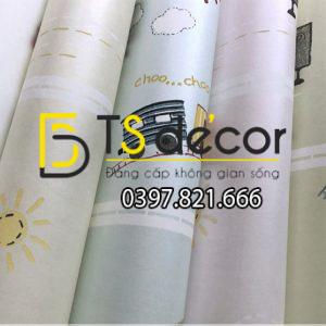 Giấy Dán Tường Họa Tiết Ô Tô Phòng Trẻ Em 3D133 - Ảnh 2