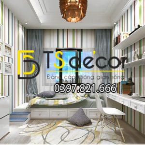 Giấy Dán Tường Sọc Dọc Hiện Đại Đơn Giản 3D058 - Ảnh 2