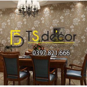 Giấy Dán Tường 3D Họa Tiết Hoa Sen Cách Điệu Dập Nổi 3D010 - Ảnh 4