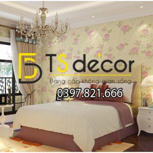 Giấy Dán Tường Hoa Hồng Dập Nổi 3D077 - Ảnh 4