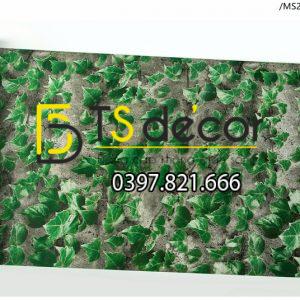 Giấy Dán Tường 3D Giả Lá Cây Retro Cho Nhà Hàng Quán Ăn Nhanh 3D206 - Ảnh 4