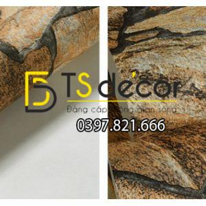 Giấy Dán Tường Giả Đá Pattern Cho Quán Cafe, Trà Sữa 3D127 - Ảnh 3