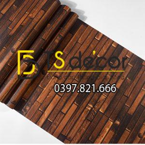 Giấy Dán Tường Giả Gạch Nâu Độc Đáo 3D230 - Ảnh 3
