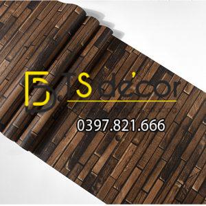 Giấy Dán Tường Giả Gạch Nâu Độc Đáo 3D230 - Ảnh 4