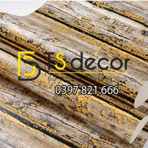 Giấy Dán Tường Giả Gỗ Cháy Độc Đáo 3D228 - Ảnh 8